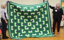 Dawn Schaben - Green and purple quilt.
